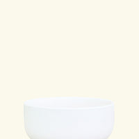 Ceramic bowl planter in white