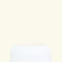 Ceramic bowl planter in white
