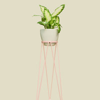 Coated Steel Standing Geometric Planter Planter NewMade LA Pink