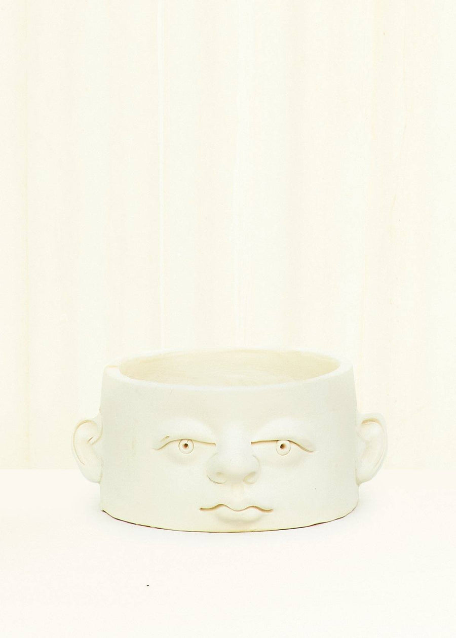 Chaparra Ceramic Face Planter Planter Headplanter White 