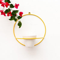 Coated Steel Circle Wall Planter Planter NewMade LA 