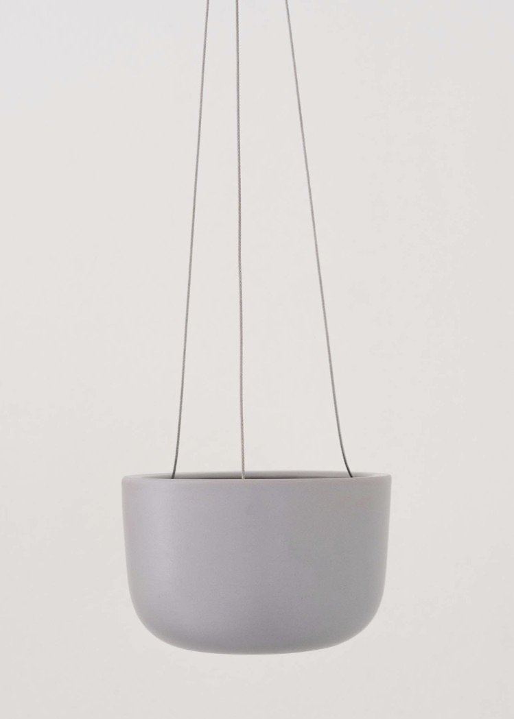 Ceramic Hanging Planter Planter Peach & Pebble Grey MD 